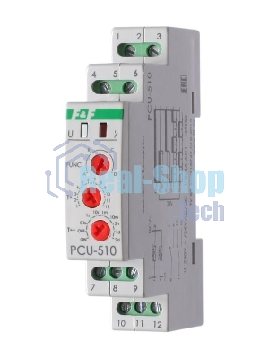 Реле времени PCU-510 (многофункц. 230В 2х8А 2перекл. IP20 монтаж на DIN-рейке) F&F EA02.001.009