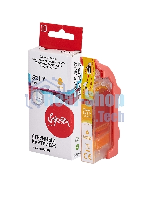 Картридж струйный Sakura 2936B004 (521 Y) для Canon, желтый, 8,4 мл., 530 к.