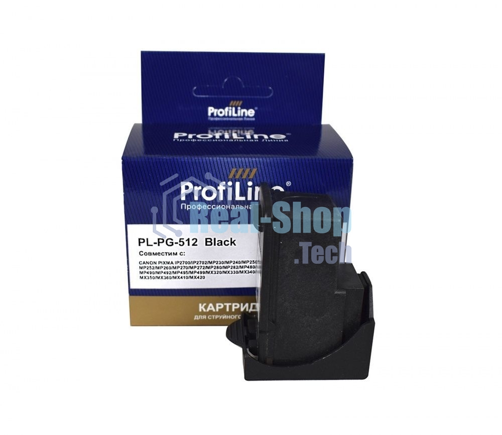 Картридж струйный ProfiLine PL-PG-512 для Canon Pixma iP2700 MP240/250/260/270/272/280/480/490/492/495/ MX320/330/340/350 Black водн