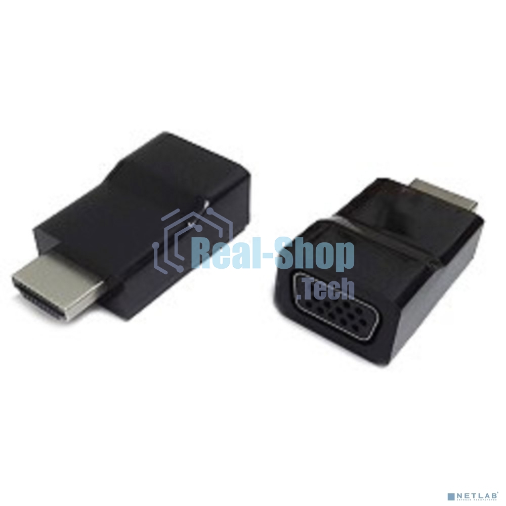 Переходник Gembird Переходник HDMI-VGA Cablexpert A-HDMI-VGA-001, 19M/15F
