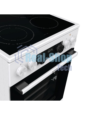 Плита электрическая Gorenje GECS5C70WA белый, конфорок 4 электрических, духовка 70 л, 50 см x 85 см x 59.4 см